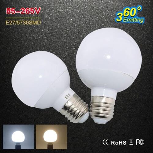 1Pcs New 360 Degree LED Bulb Lamps E27 Globe Bulbs 7W 9W 12W 15W Ball Lighting 90-260v LED Pendant Wall Light A60 A70 A80 A90