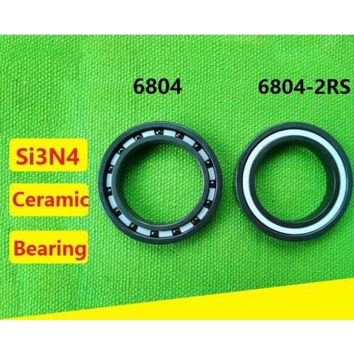 10pcs 6804 6804-2RS RS 2RS 20x32x7 mm Si3N4 full Ceramic bearing deep groove ball bearing 20*32*7mm