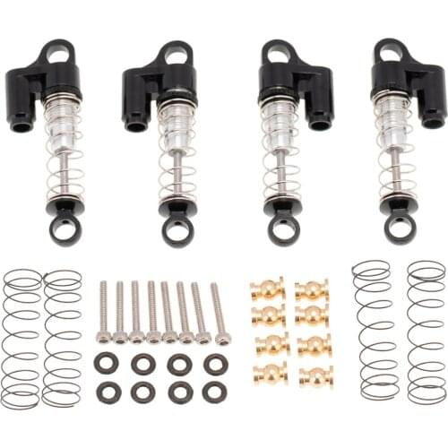 4pcs/set Metal Threaded Shocks Upgrade Parts for Axial SCX24 90081 1/24 RC Racing Car Truck Crawler Accessories