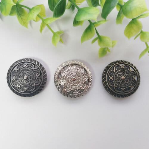 6sets Zinc Alloy Snap Fastener Press Stud Sewing Leather Combined Button For Clothes Garment Bag DIY Craft Decoration 30mm