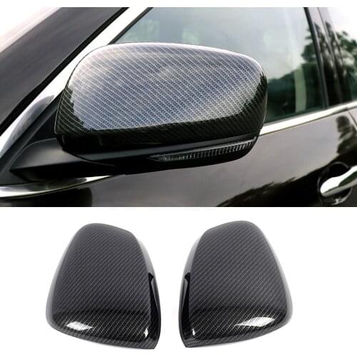 For Renault Koleos 2017-2020 Accessories Carbon Fiber Color Side Mirror Cover Rear View Mirror Trim Sticker For Samsung QM6