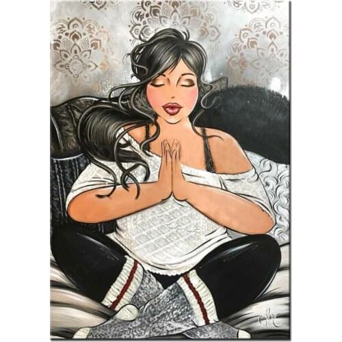 Diamond painting 5D full circle practice women diamond rhinestone embroidery fat lady cross stitch mosaic art Christmas decorati