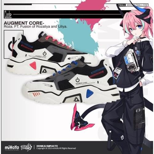 3D Game Honkai Impact 3 Cosplay Anime Sneakers Fervent Tempo Theme Colorblock Fashion Shoes Halloween Accessories Xmas Gift