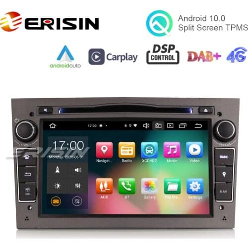 Erisin ES8160PG 7" Octa-Core Android 10.0 Car DVD DSP CarPlay & Auto GPS TPMS DAB+ for Opel Antara Zafira Combo