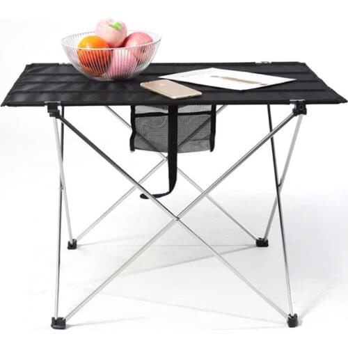 Large Outdoor Travel Self Driving Folding Table Aluminum Alloy Portable Desk Camping Picnic Barbecue Leisure Table Fishing Tool