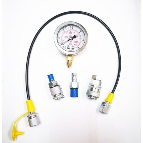CaeTr John Deere Quick Connector Male Female Excavator Pressure Gauge Pressure Test Hose Connector Hydraulic Pump Test Connector