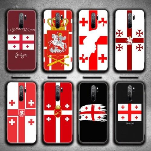 Georgia flag Phone Case for Redmi 9A 9 8A 7 6 6A Note 10 9 8 8T Pro Max K20 K30 Pro