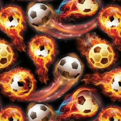 CSCW9073 1m wide 10sqm flame footballs pva water dipping hydrographic film water transfer printing film