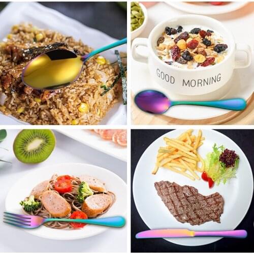 Black Gold Cutlery 25 Pcs Golden Cutlery Set Stainless Steel Dinnerware Set Spoon Set Tableware Forks Knives Spoons New Gift