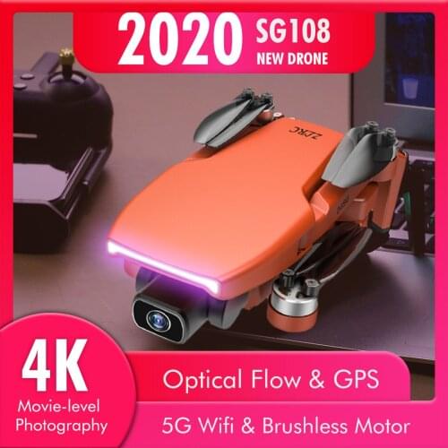 SG108 RC Drone with Camera 4K Camera Brushless Drone Dual Camera 5G WiFi FPV GPS Optical Flow Positioning RC Qudcopter
