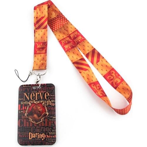 ER679 Lion Lanyard Credit Card ID Holder Badge Student Women Travel Bank Bus Business Card Cover Badge