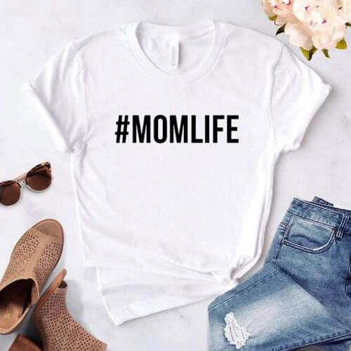 Tees Tops Graphic Female Ladies T-Shirt Tumblr Funny T Shirts Women 2020 Summer Momlife Letters Fashion Women Clothing