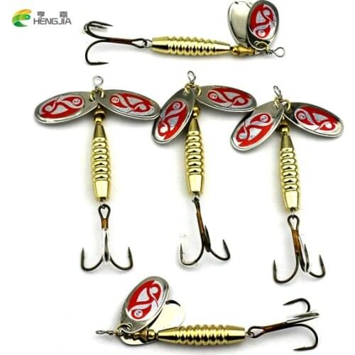 HENGJIA 5pcs/Lot Spoon Fishing Lure 9cm 16.5g Hard Fishing Spoon Lure Metal Jigging Lure Baits Spinner bait carp Fishing Tackle