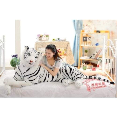 Simulation animal white tiger plush toy biggest 170cm tiger surprised gift w9999