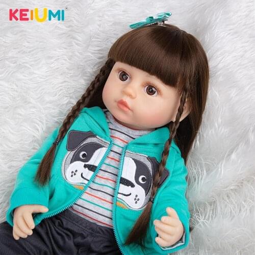 KEIUMI Reborn Baby Doll 22INCH Popular Package Well Full Silicone Body DIY New Arrival For Kid Christmas Gift Playmate
