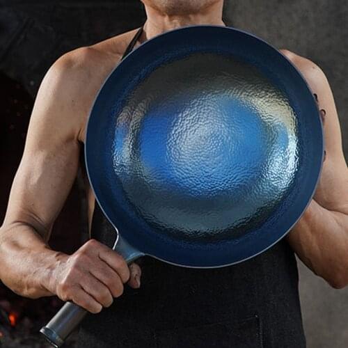 Professional master production Chinese Traditional Handmade Wok 1.8 mm Thicknes No Coating Wok Non-stick Gas Pot Cookware