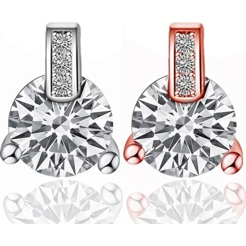 2020 New Silver Color Pendant Meteorite Zircon Crystal Rose Gold Pendant Transparent Fashion Jewelry Making For Women Man Gift