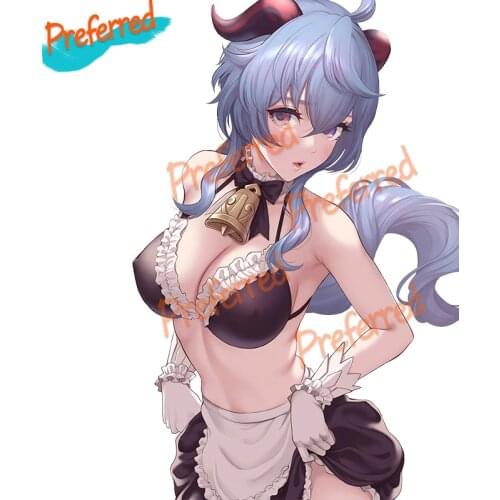 Hot Personality Sexi Game Genshin Impact Ganyu Anime Interesting Motorcycle Car Stickers Decal Sexy Car Accessories Decoration