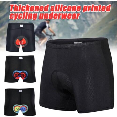 Men Printed 3D Padded Cycling Underwear Shorts Bike Undershorts Bicycle Underpants QW