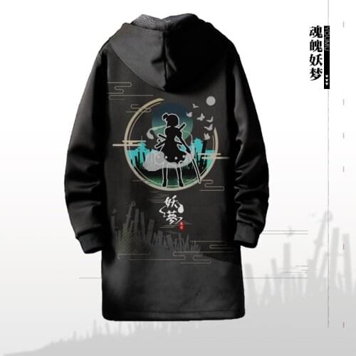 Touhou Project Game Youmu Konpaku Anime Coaplay NEW Wind Coat Thicken Zipper Coat Boy Famale Loose Mid Length Windbreaker Tops