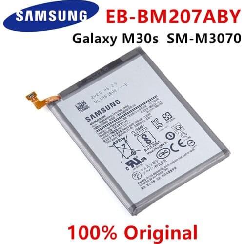 SAMSUNG 100% Orginal EB-BM207ABY Replacement 6000mAh Battery For Samsung Galaxy M30s SM-M3070 Mobile phone Batteries