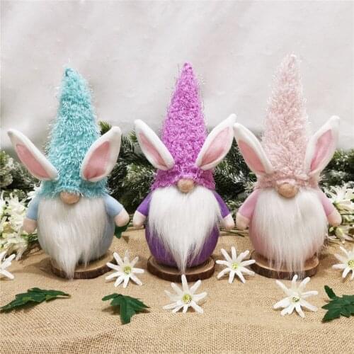 Easter Gnome Bunny Rabbit Nordic Gonk Tomte Plush Toys Doll Ornaments Kids Gifts Christmas Wedding Valentine Decoration