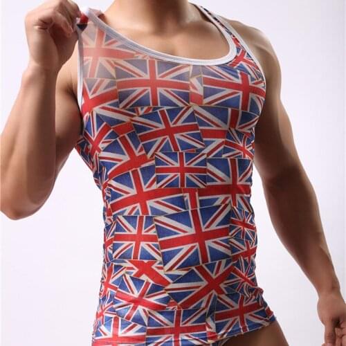 Sexy Mens Undershirts Male Sleeveless Clothing Men O-neck Slim Thin Man Undershirt Tops Tshirt Breathable Mesh Undershirt