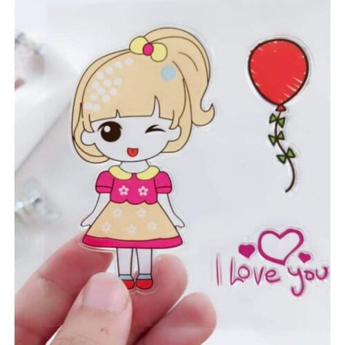 Nifty Girl Clear Stamps Scrapbooking Rubber Stamp Handmade DIY Decoration Craft Supplies Stamps for Card Making Silicone Stamp