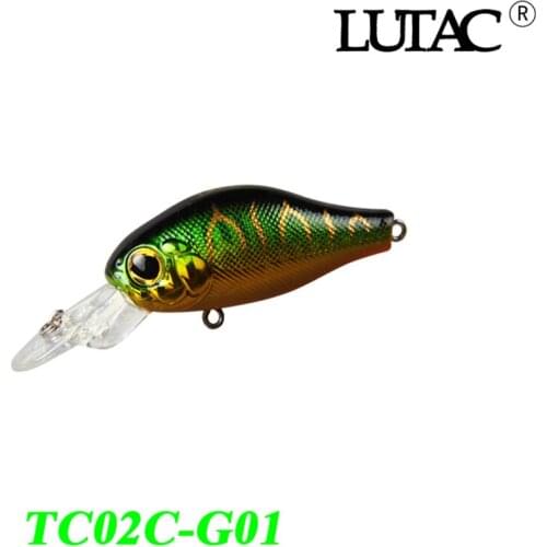 TREBLE hook LUTAC 55mm 11g Crankbait hard Artificial Wobbler Fishing minnow lure with long tongue