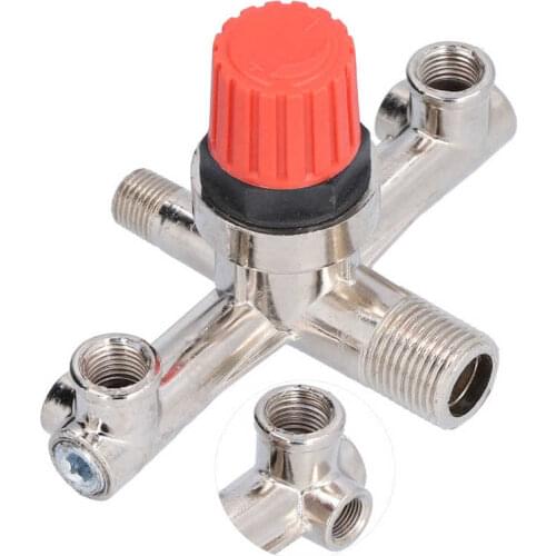 Air Compressor Switch Tube Double Outlet Metal Valve Regulator Fitting Accessory Wear-resistant And Stable