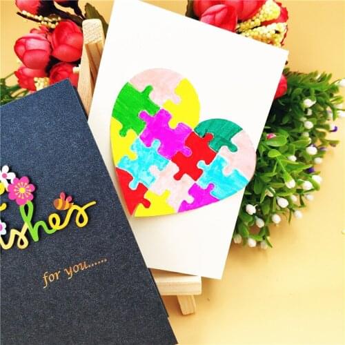 Die Cutting dies Love puzzle metal craft paper die Scrapbooking/DIY Embossing mould Easter New Year