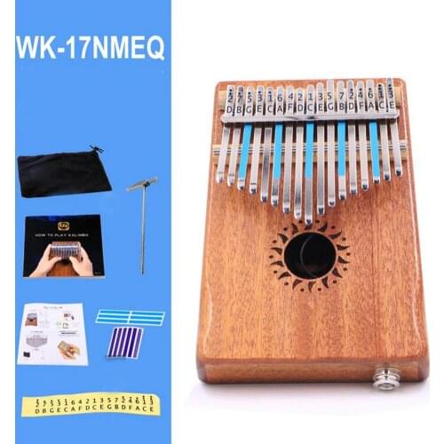 Walter 17 Key EQ Solid Mahogany Kalimba Thumb Piano Mbira Calimba Electric Pickup Africa Keyboard Instrument