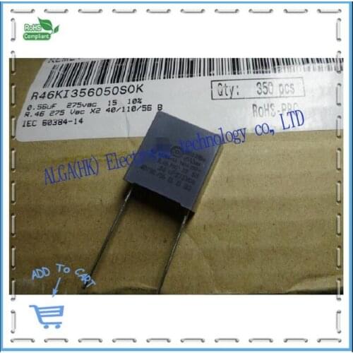 R46 X2 MKP safety film capacitor 0.56 uf 560 nf 564/275 vac P = 15 mm
