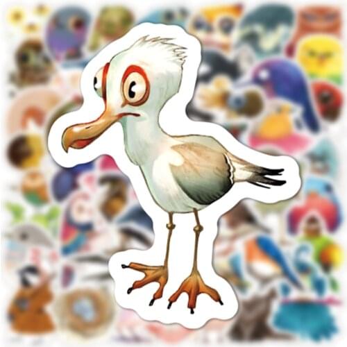 10/50PCS Cartoon Fairy Tale Bird Owl Patches Stickers for Guitar Phone Water Cup Computer Wholesale Skateboard Sticker Toys