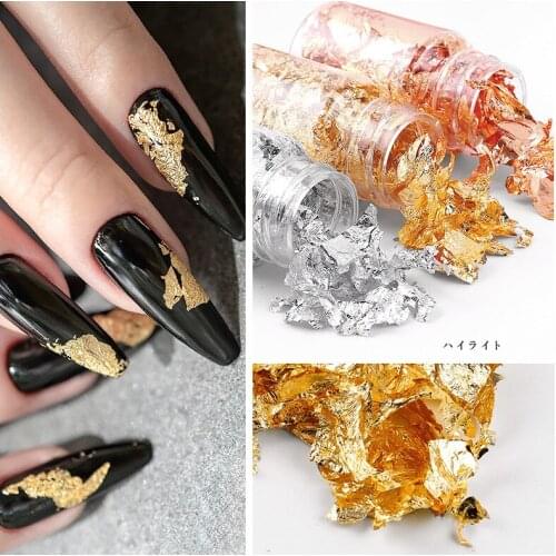 3 Bottle/Set Broken Foil for Nails Art Decorations 2021 Fashion Nail Accessories for DIY Manicure Design Nail Supplies Nails Art