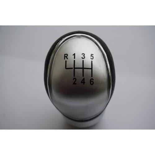 6 Speed Car Gear Shift Knob With Siver Cap For Ford Focus 2005 2006 2007 2008 2009 2010 2011 2012 2013 Fiesta MK7 C-max