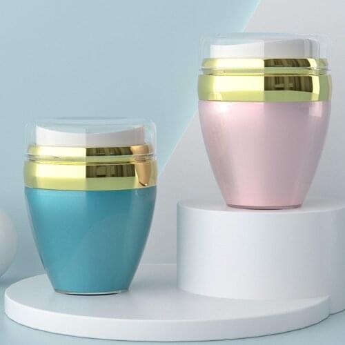 72pcs 30g Cosmetic Jar Empty Acrylic Cream Cans,Press Cream Jar,Vacuum Bottle,Airless Cosmetic Container Sample Vials