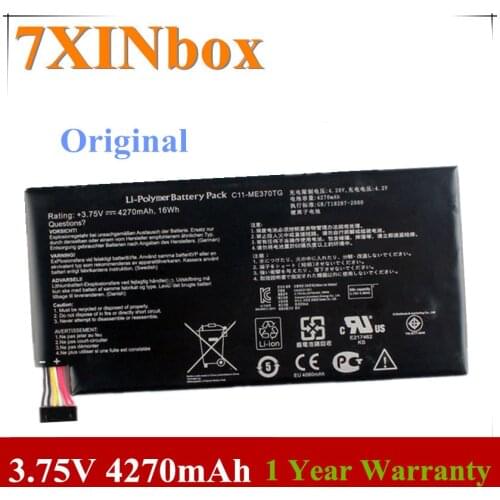 7XINbox 3.75V 4270mAh Original C11-ME370TG Laptop Battery For ASUS tab google Nexus 7 Nexus7 2012 3G Version Tablet pc