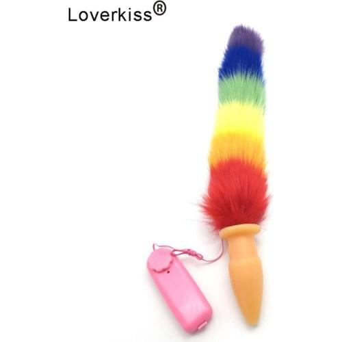 Fox Tail Plug Anal Silicone Butt Plug Anal Vibrator for Women Anal Vibrator Gay Sex Toy for Men Prostate Massage Intimate Goods