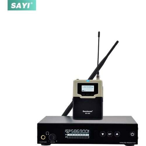 SAYI BK560 In Ear Monitor Wireless Stage Monitor System with Single Microphone Transmitter for Professional Performance