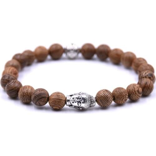 Wooden Bead Beaded Bracelet Religious Buddha Bead Bracelet Mens and Womens Lucky Jewelry Amulet Accessories Anniversary Gift