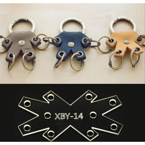 Keyring Key Chain Clear Acrylic Leather Craft Pattern Stencil Template DIY Craft