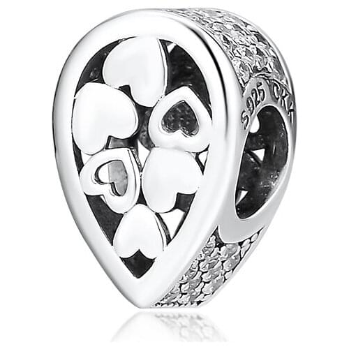 CKK Fit Pandora Bracelet Radiant Teardrop Love Beads For Jewelry Making Charms Sterling Silver 925 Original Bead Charm Kralen