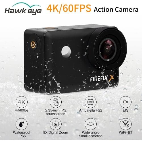 Hawkeye Firefly X WIFI FPV 4K Action Camera 170 Degree Wide-angle Sports Camera IP66 Waterproof Anti-shake Touchscreen Camera