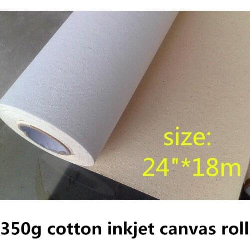 24"*18m Cotton canvas fabric/Inkjet printing canvas 350g