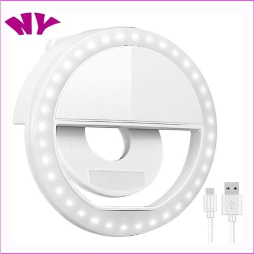USB Charge LED Selfie Ring Light Supplementary Lighting Selfie Enhancing For Phone Fill Light Flashes Maquillaje EYL00011