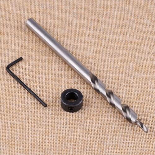 LETAOSK 3/8" Drill Jig Guide Hex Twist Step Bit Set Kit for Kreg Manual Pocket Hole Guide Power Hand Tools