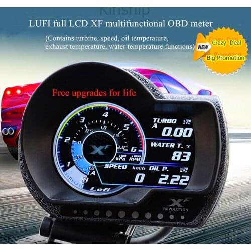 Turbo boost oil pressure temperature gauge for car Afr RPM Fuel Speed Oil Meter LUFI XF OBD2 Plug digital Rifit General models