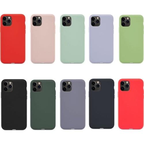 Fashion Liquid Silicone Soft Phone Case for IPhone 11 Pro Max Solid Color Cover Original Official Silicone Case Liquid Cases
