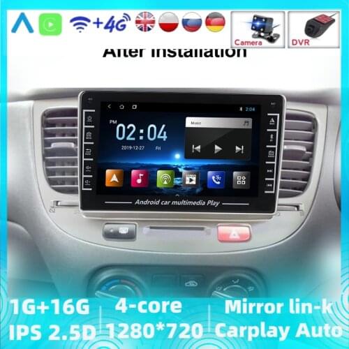 4core 1080P Video Android For Kia RIO 2 RIO2 2005 2006 2007 2008 2009 2010 2011 Car Radio Multimedia Video Player Navigation GPS